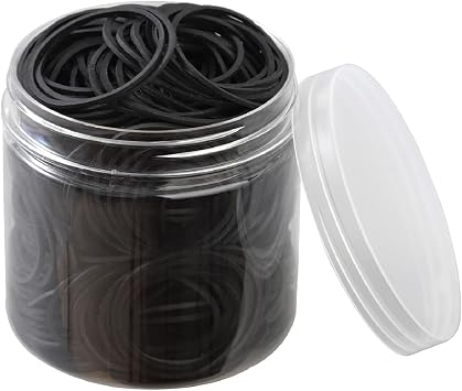 500Pcs 1.5in Black Rubber Bands Stretchable Rubber Elastics Bands General Purpose Elastic Stretchable Bands Sturdy Rubber Bands for Home, Office, School, Stationery Supplies