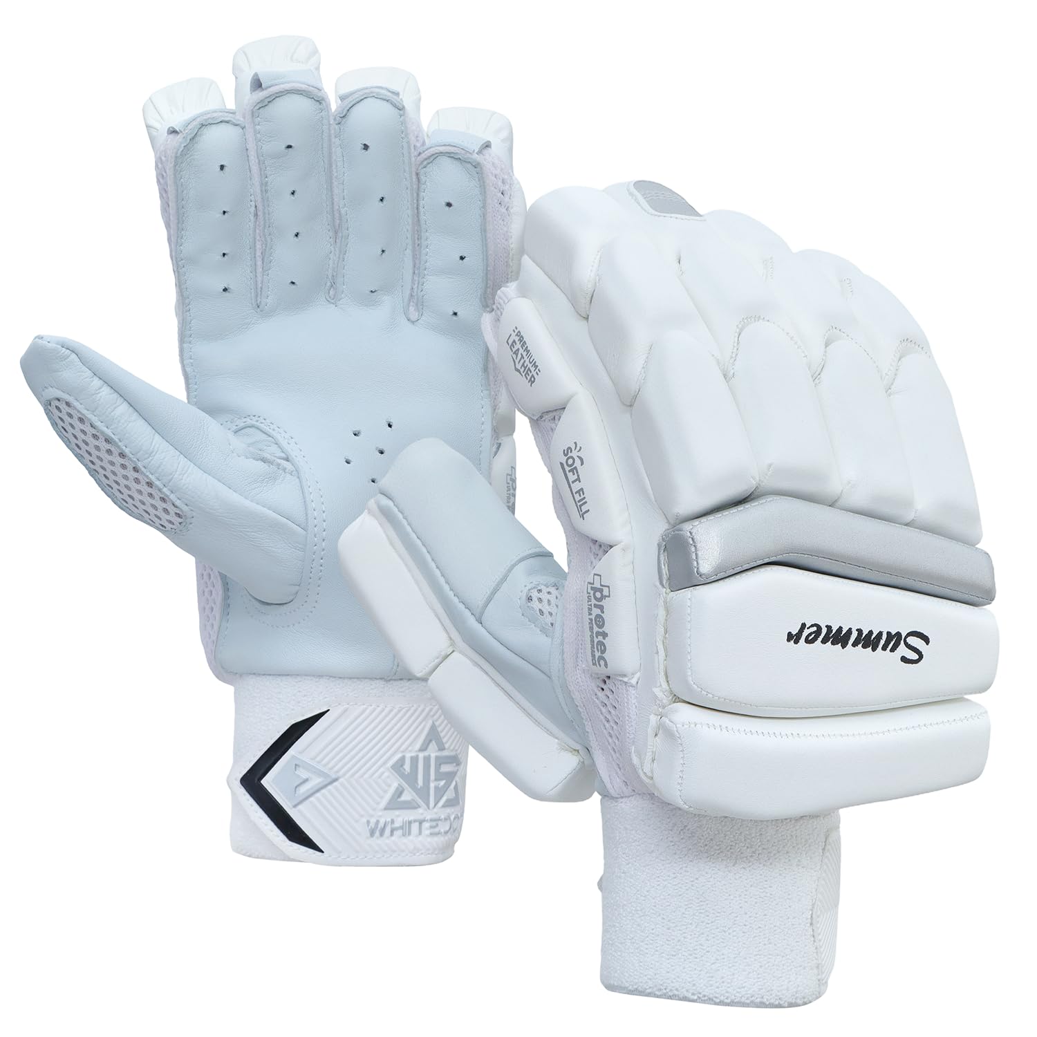 Whitedot Summer Cricket Batting Gloves, White-picture-11