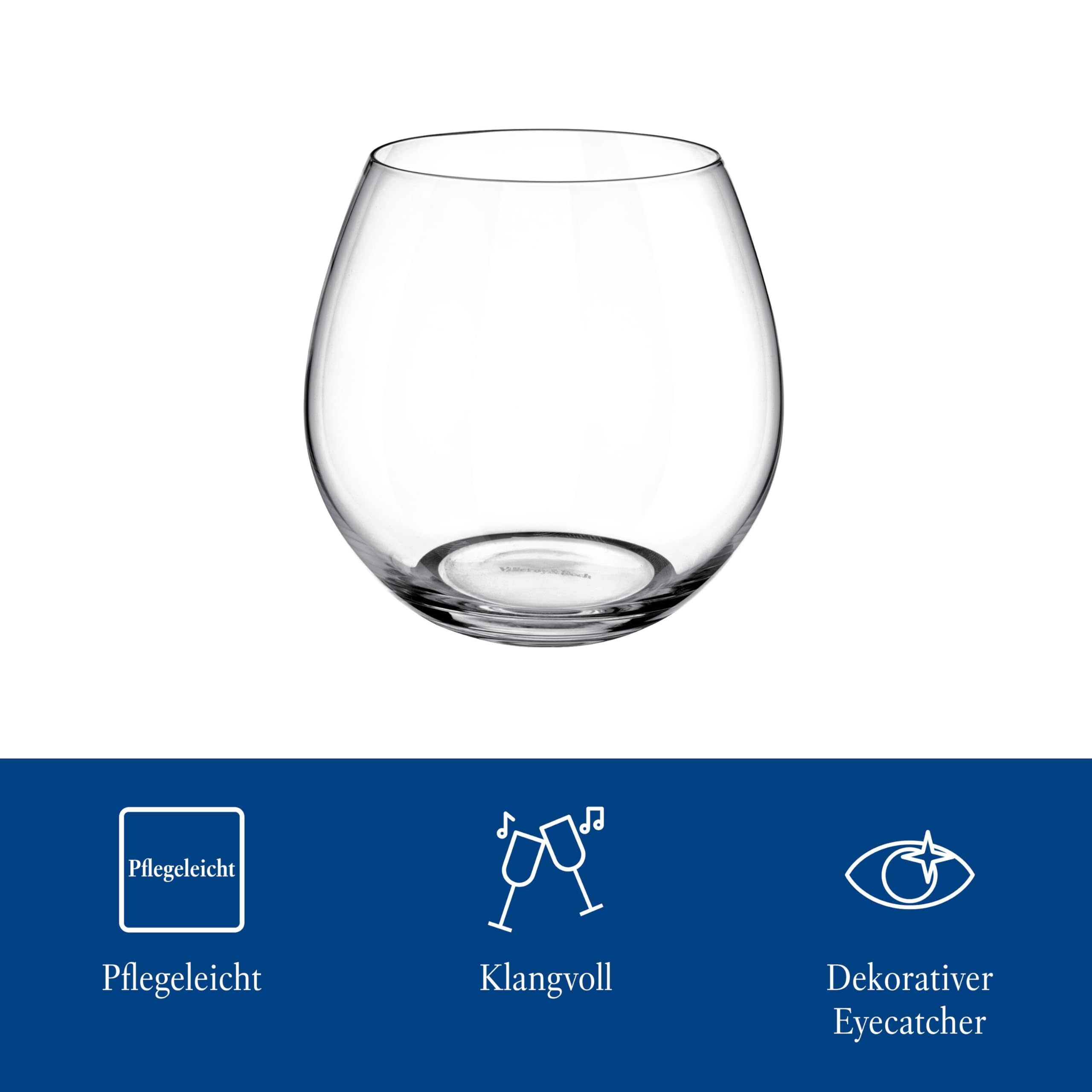Villeroy & Boch - Entrée - Wassergläser Set 4x570ml Klar Spülmaschinenfest Für Alltag Besondere Anlässe Kristallglas Langlebig Stilvolle Gläser Für Getränke (Packung mit 2)