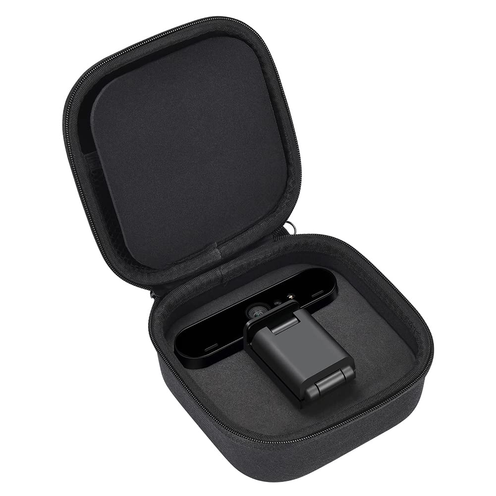 Junsi Webcam Carrying Case Compatible with Logitech Brio 4K/BRIO Ultra HD Webcam - Shockproof Camera Box Travel Outdoor Storage Bag with Hand Strap