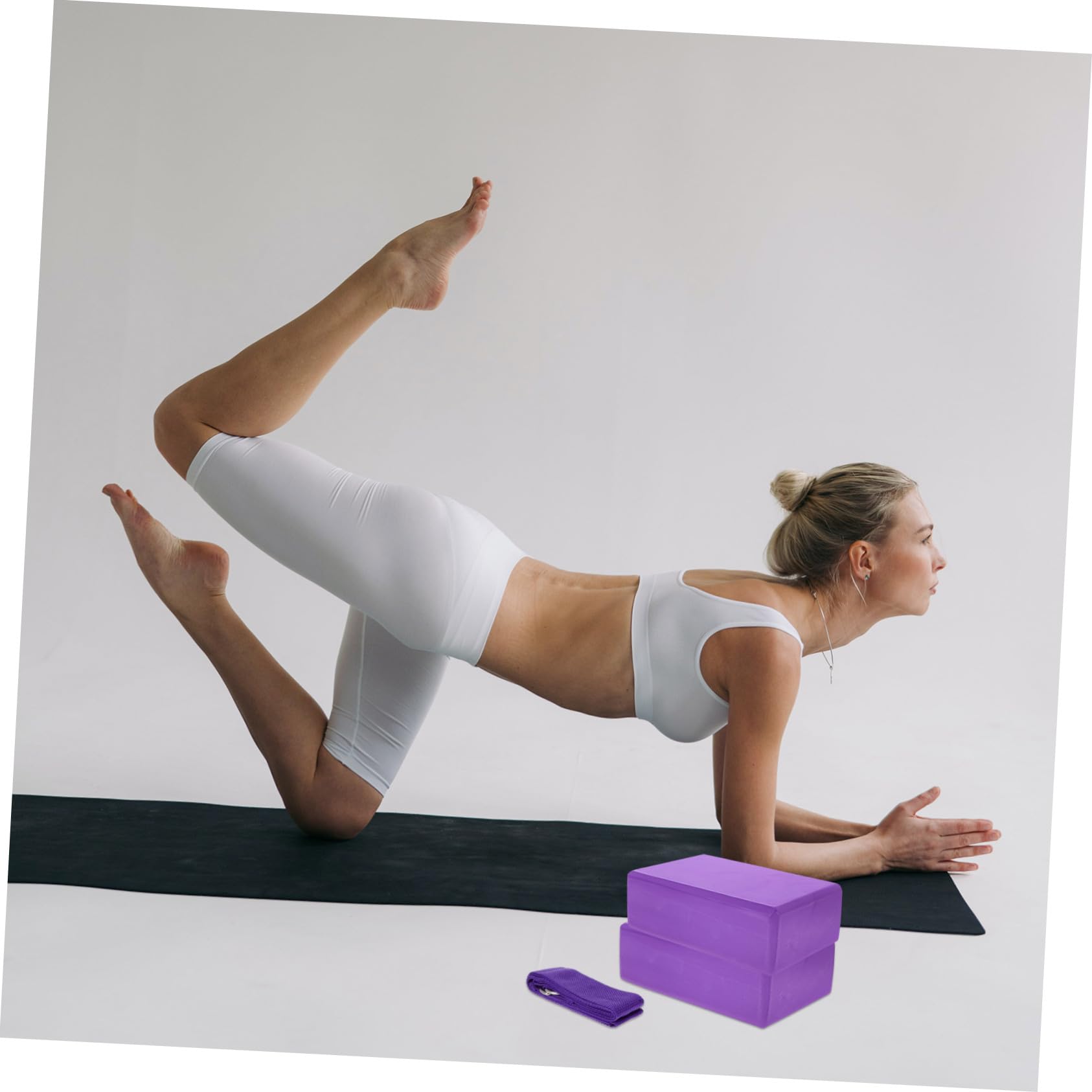 TOYANDONA 3stücke Yoga-blöcke-satz Mit Gurt Schaumstoff-ziegel Und Yoga-gürtel Für Übungen Pilates Und Stretching Tragbar Für Jeden Bedarf