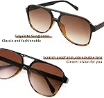 FEISEDY Vintage Retro 70s Plastic Aviator Sunglasses Women Men Classic Large Squared Frame B2751