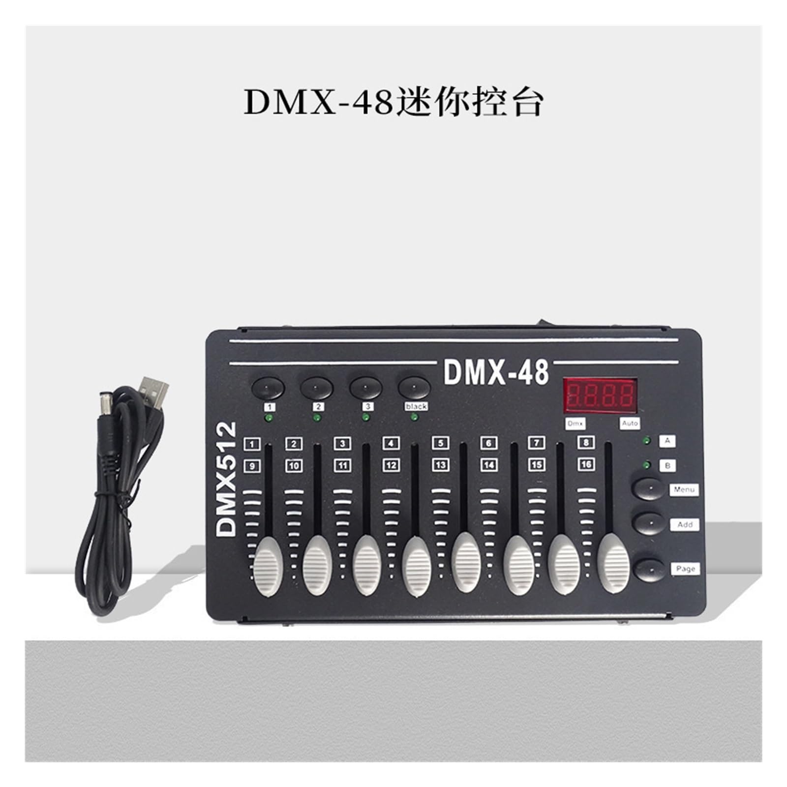 Contrôleur DMX, Contrôleur DMX 512 portable, mini console DJ, équipement d'éclaira de scène 48 canaux for DJ e, spectacle, discothèque, maria, production d'événements