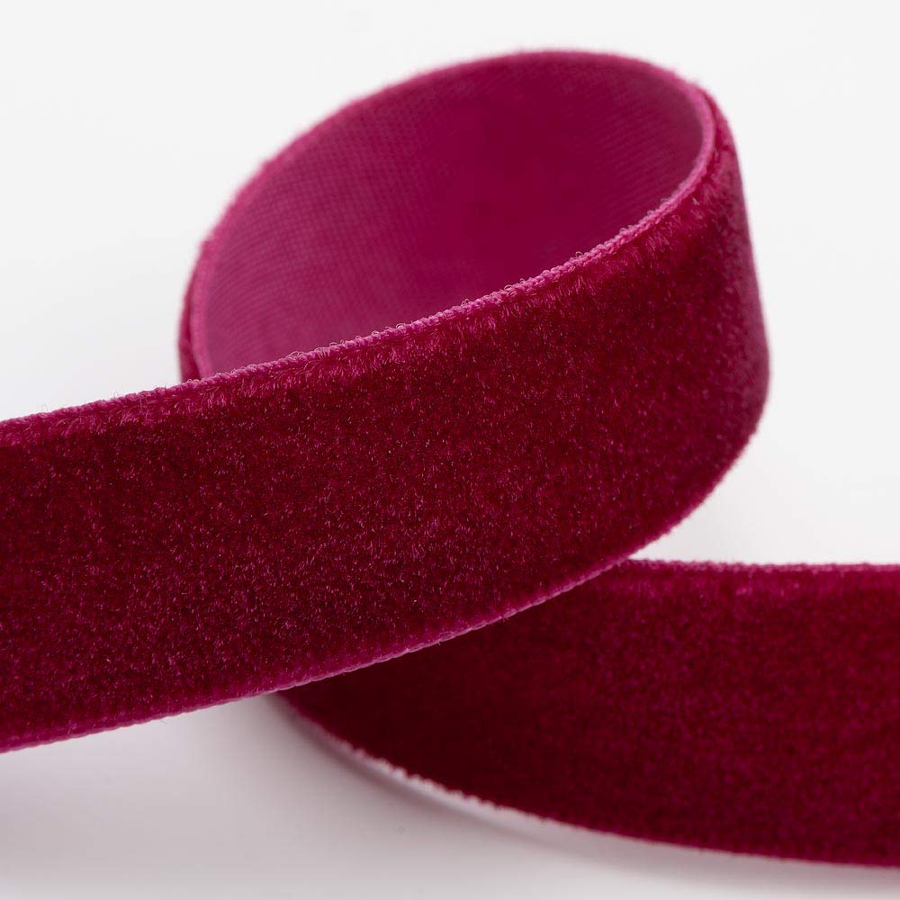 Velvet Ribbon 25mm x 10M - Burgundy