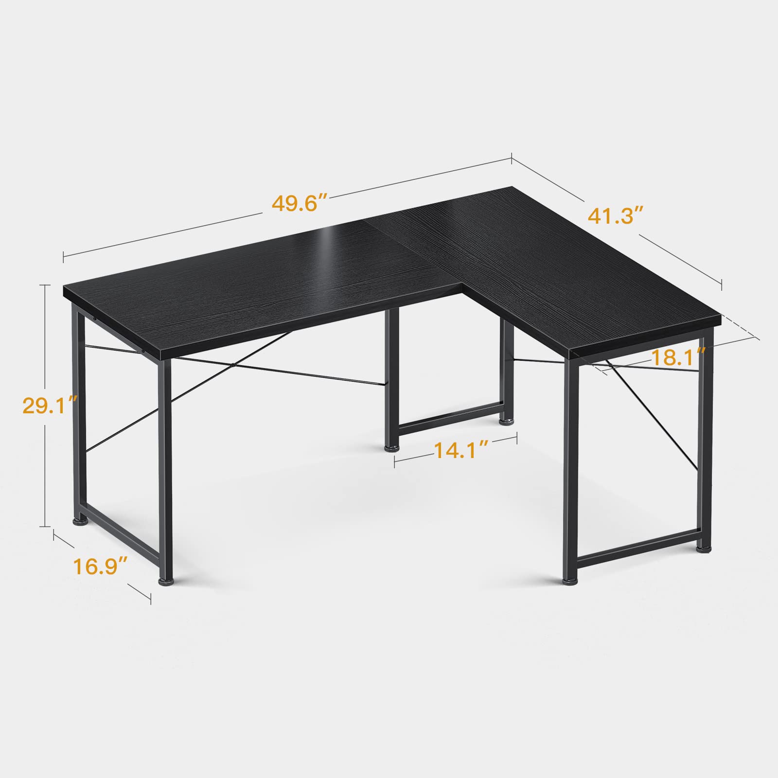 Buy Coleshome 50" L Shaped Desk Computer Desk, L Desk Computer Corner