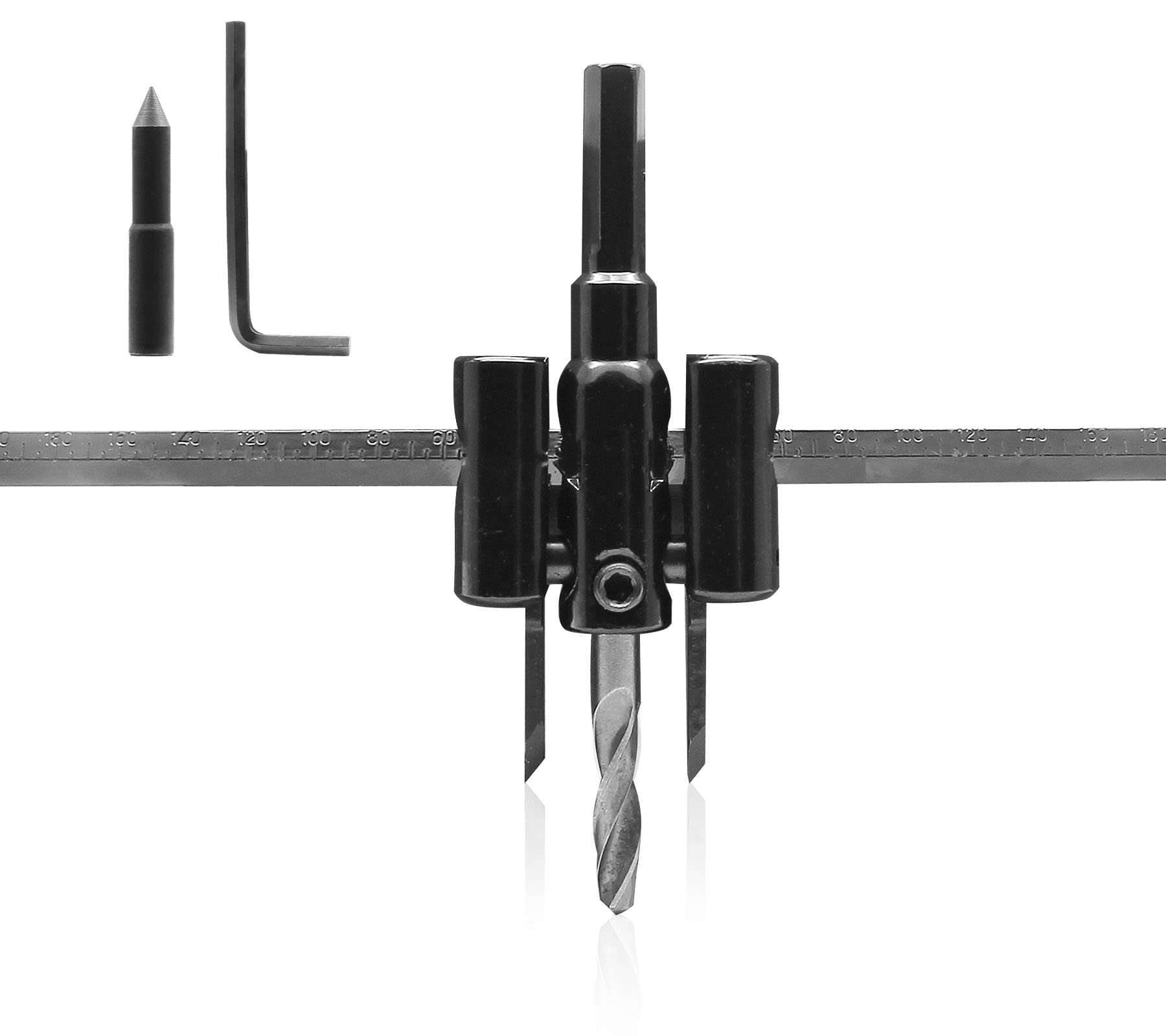 Aracombie Adjustable Hole Saw for Wood, 1-3/16 Inch to 12 Inch Circle Hole Cutter Round Wood Cutter, Adjustable Drywall Hole Saw Cutter Drill Bit Tool