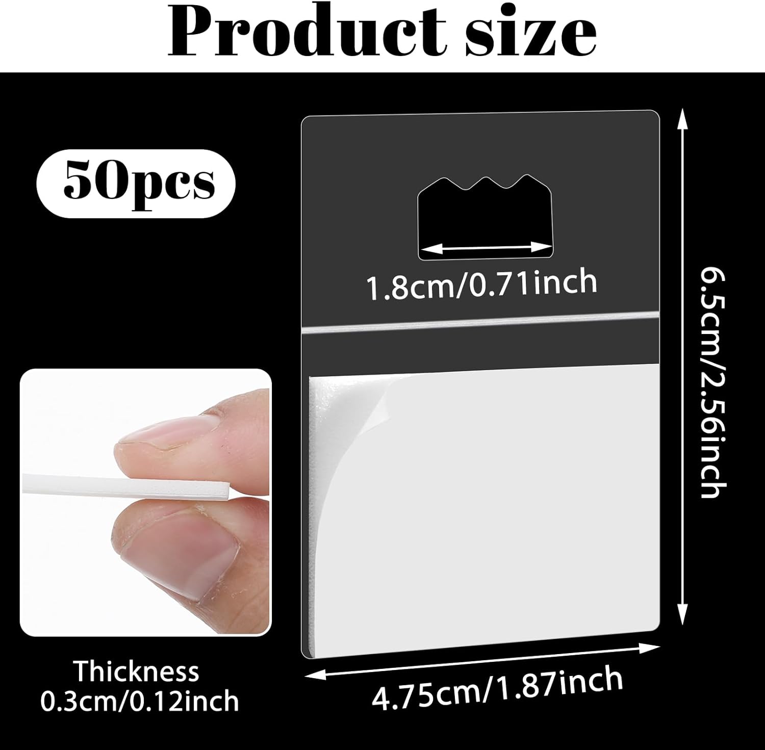 50Pcs Adhesive Foamboard Hanger Picture Hangers Hooks Sawtooth No Nail Poster Hanging Plastic Picture Frame Hooks for Back of Frames on Walls