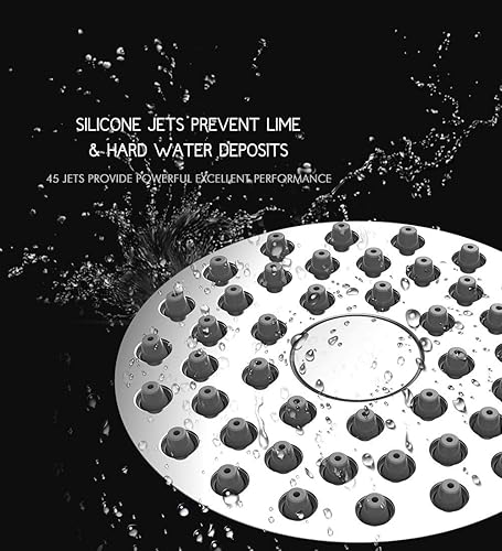 Miniatura 5 de Cabezal de ducha de alta presión, cabezal de ducha de 3 pulgadas (plateado)