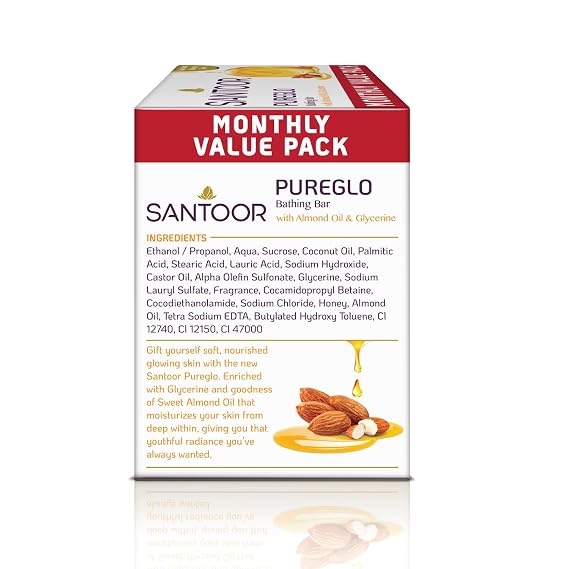 Santoor PureGlo Glycerine Soap, 125g