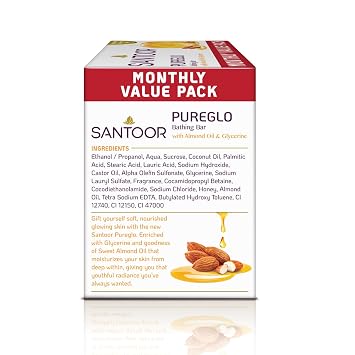 Santoor PureGlo Glycerine Soap, 125g