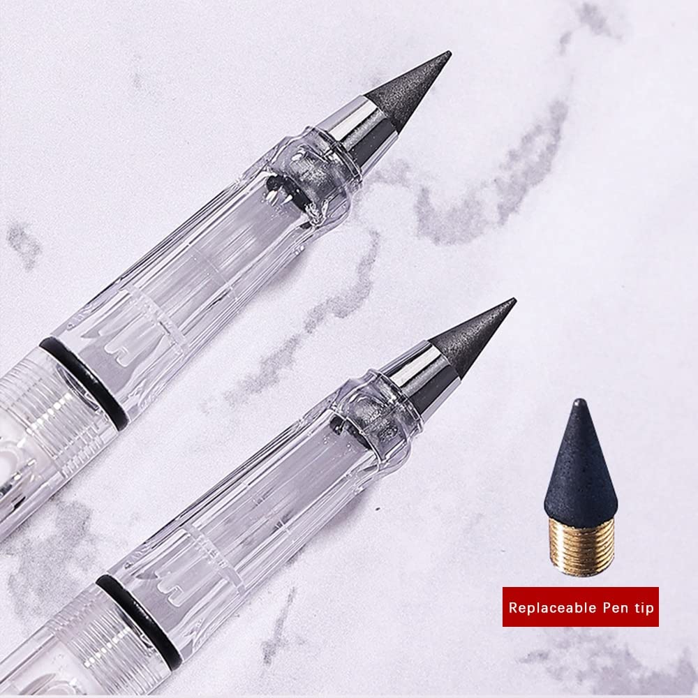 Ołówki Eternal Pen HB, przezroczyste, z wymienną końcówką, do pisania bez tuszu, kreatywne, biurowe, szkolne, papiernicze (1 szt. Eternal Pencil) (1 szt. Eternal Pencil)