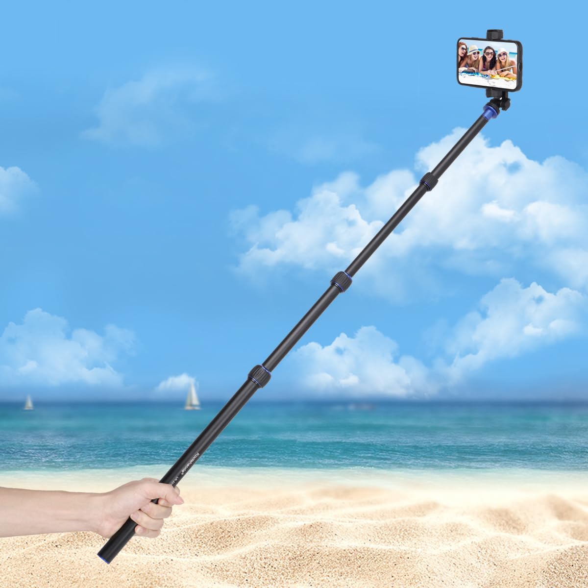 Koolehaoda Monopod aparatu 100 cm / 40 cali drążek przedłużający statyw, aluminiowa kolumna środkowa, drążek teleskopowy do statywu/kamery DSLR, LR-224