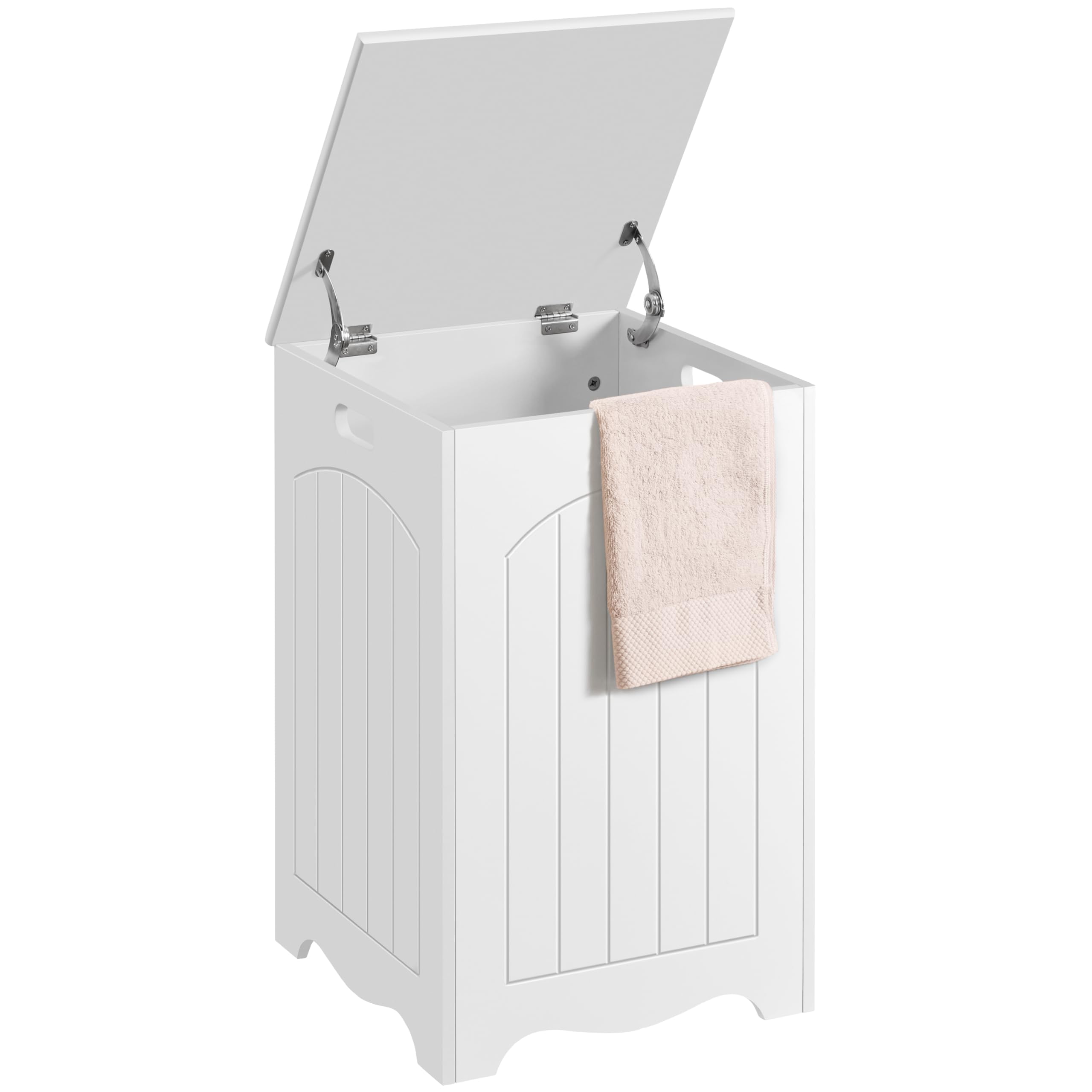 Yaheetech Armario para Ropa Sucia de Baño Cesto para Ropa Sucia con Tapa Armario Multifuncional de Baño para Ahorrar Espacio Organización de Ropa Sucia 40x40x61 cm Blanco