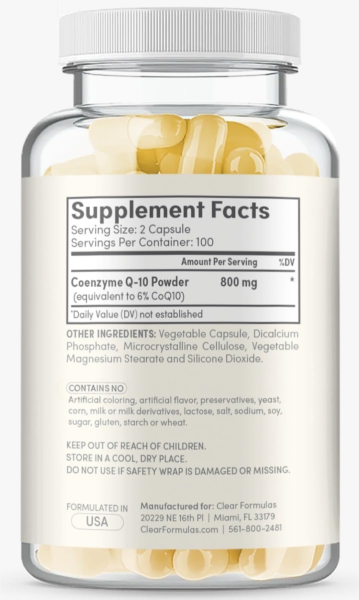 Extra Strength CoQ10 800mg - Quick Absorption Coenzyme Q10 800mg Potent Antioxidant for Heart Energy and Aging Support - High Stability CoQ10 Ubiquinone Caps - Made in a cGMP US Lab (100 Servings) - Image 3