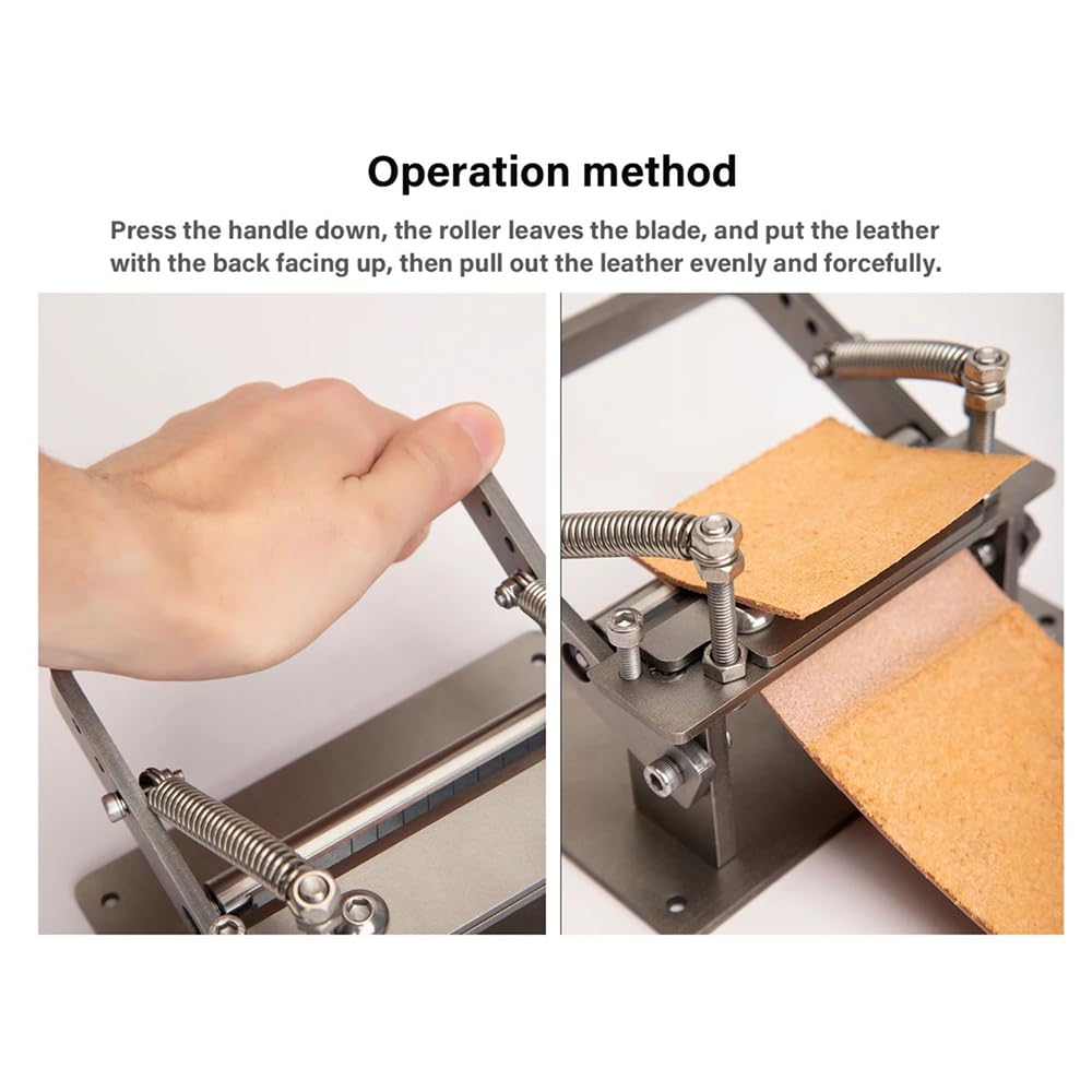 Máquina de Pala de Cuero,Cuero Craft Skiver Machine,Pala Piel Skiving máquina, Cortador manual de cuero ancho de corte: 15 cm, espesor ajustable pelador de cuero para el procesamiento de cuero