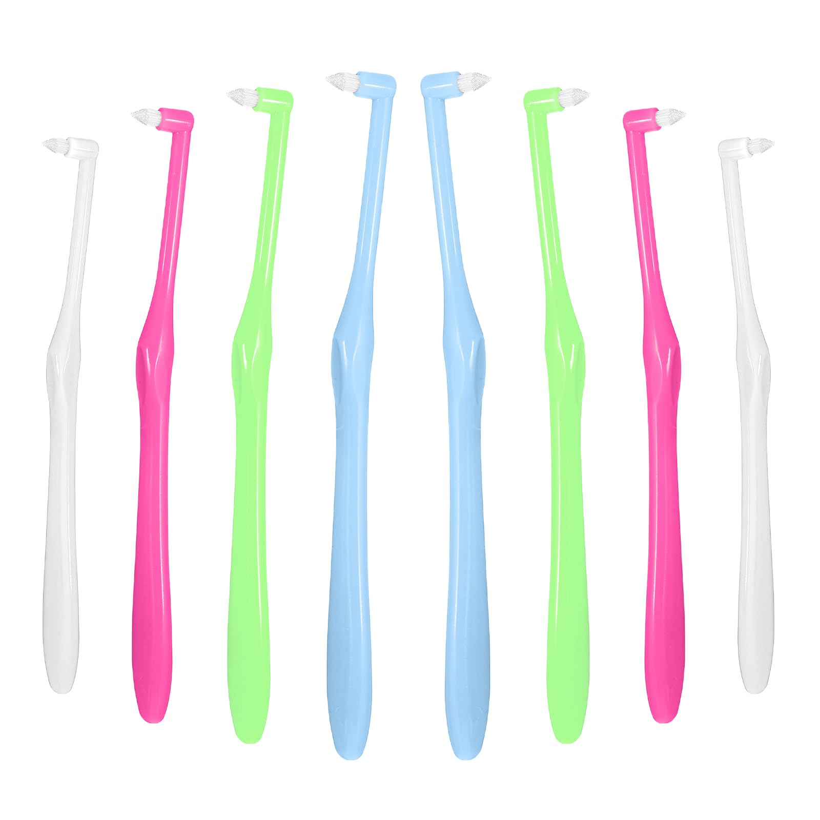 8 Stück Tuft Zahnbürste, Einbüschelbürste Getuftet Bürste Einbüschelzahnbürste Weich Büschelzahnbürste Tuft Toothbrush für kieferorthopädische Zahnspangen und Brücken Detail Reinigung