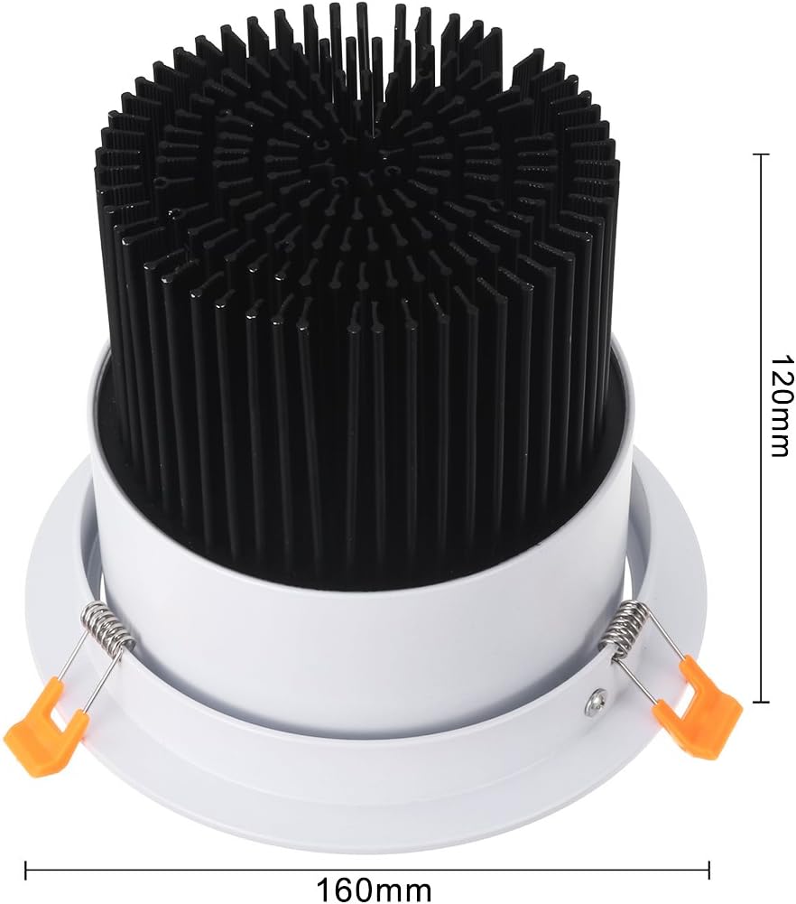 2pcs 160mm Dia 25W COB Downlight Housing Recessed Ceiling Light Lamp Shell White (113569fcecd028ef25d3209cb41edbf1)