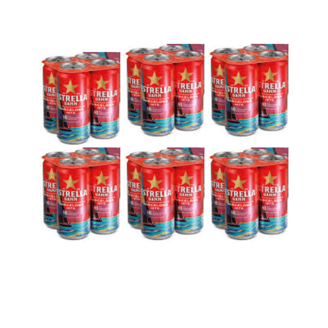 Estrella Damm I 440ML I Alcoholic Volume 4.6% I 37th American's Cup Barcelona Limited Edition I 100% Ingredientes Naturales I Cerveza Beer I Pack of 24