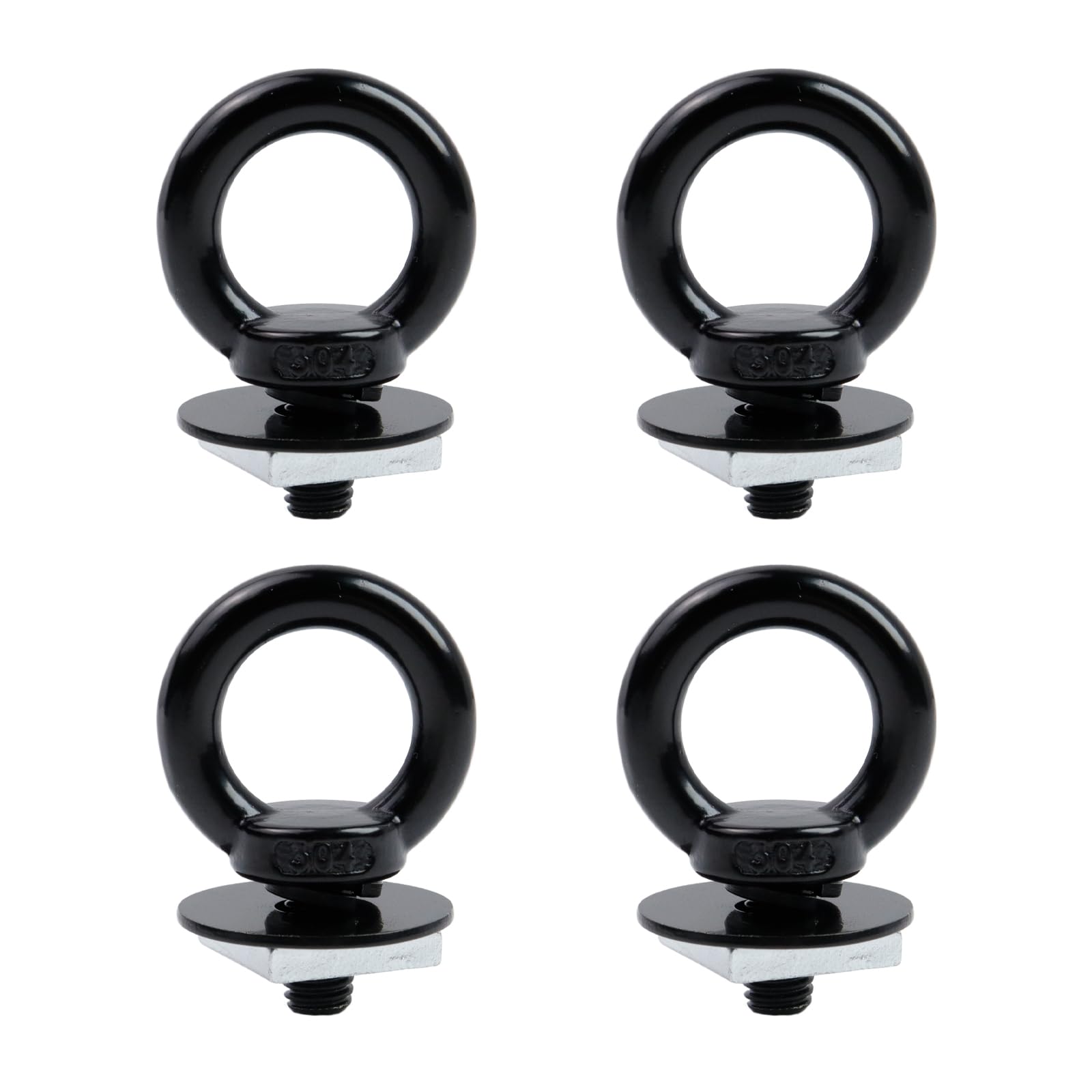 Antrader T Track Mount Tie Down Anchor for Roof Rack,4 Sets M8 T Track Bolts 304 Stainless Steel Roof Rack T Bolts Nuts and Lifting Eye Bolts T Slot Bolts Anchoring Kit