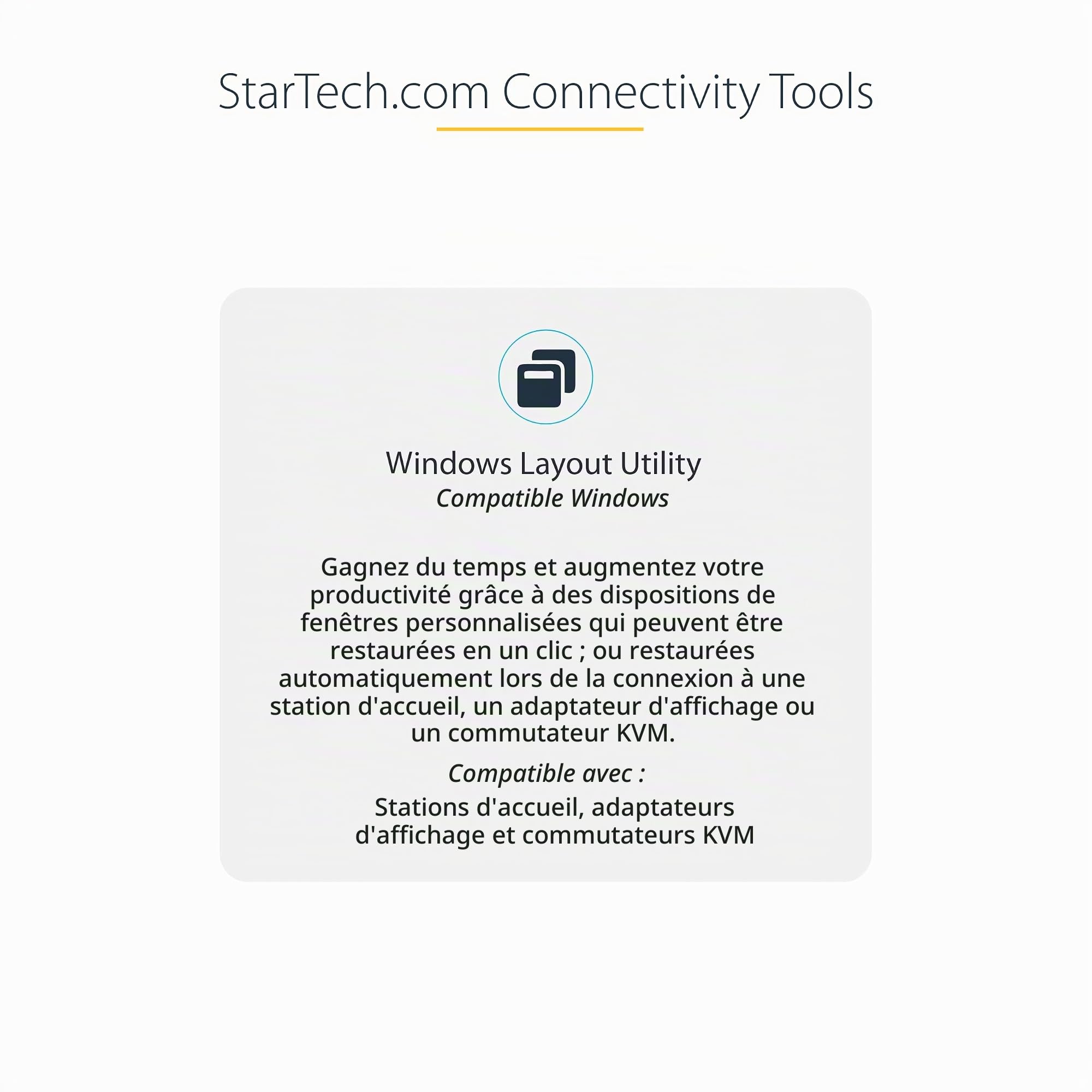 StarTech Hub MST USB-C, Double 5K 60Hz DP, HDR, Windows Uniquement | DP 1.4 Alt Mode et DSC, Prolongateur/Répartiteur d'écran, Câble intégré extra-long de 30cm
