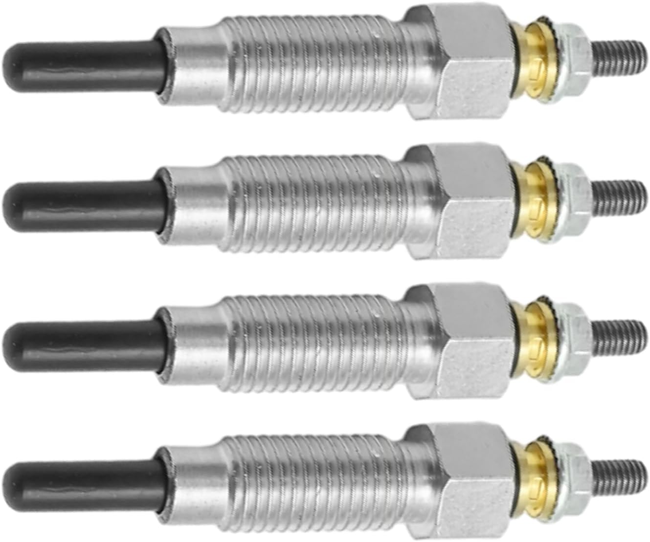 UOIENRT 4pcs 15521-65512 Glow Plug Replacement for Kubota V1402 V1702 V1902 Bobcat 743 643 645 743B, 15221-65510 15401-65510 1552165512
