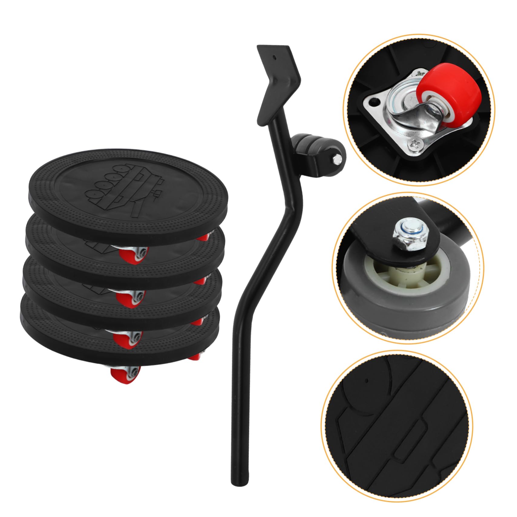 Homoyoyo Kit Sposta Mobili Pesanti Ruote Multifunzione in Lega di Alluminio e Gomma, Attrezzo Versatile per Alzare e Muovere Mobili Solidi in Uffici e Case