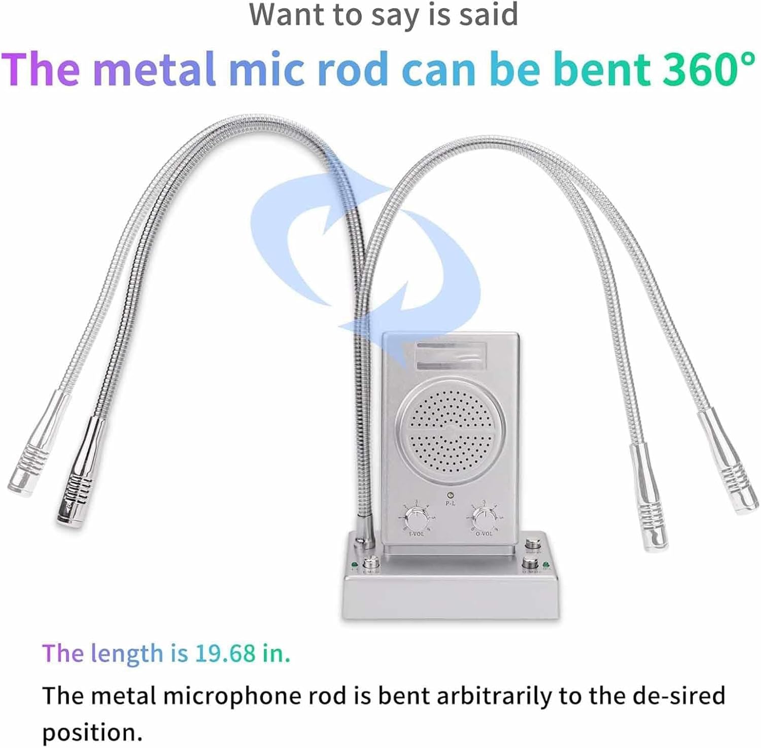 Window Microphone Speakers, Window Intercom System with Loud Outer Speaker, Intercom System for Business, Bank, School, Hospital