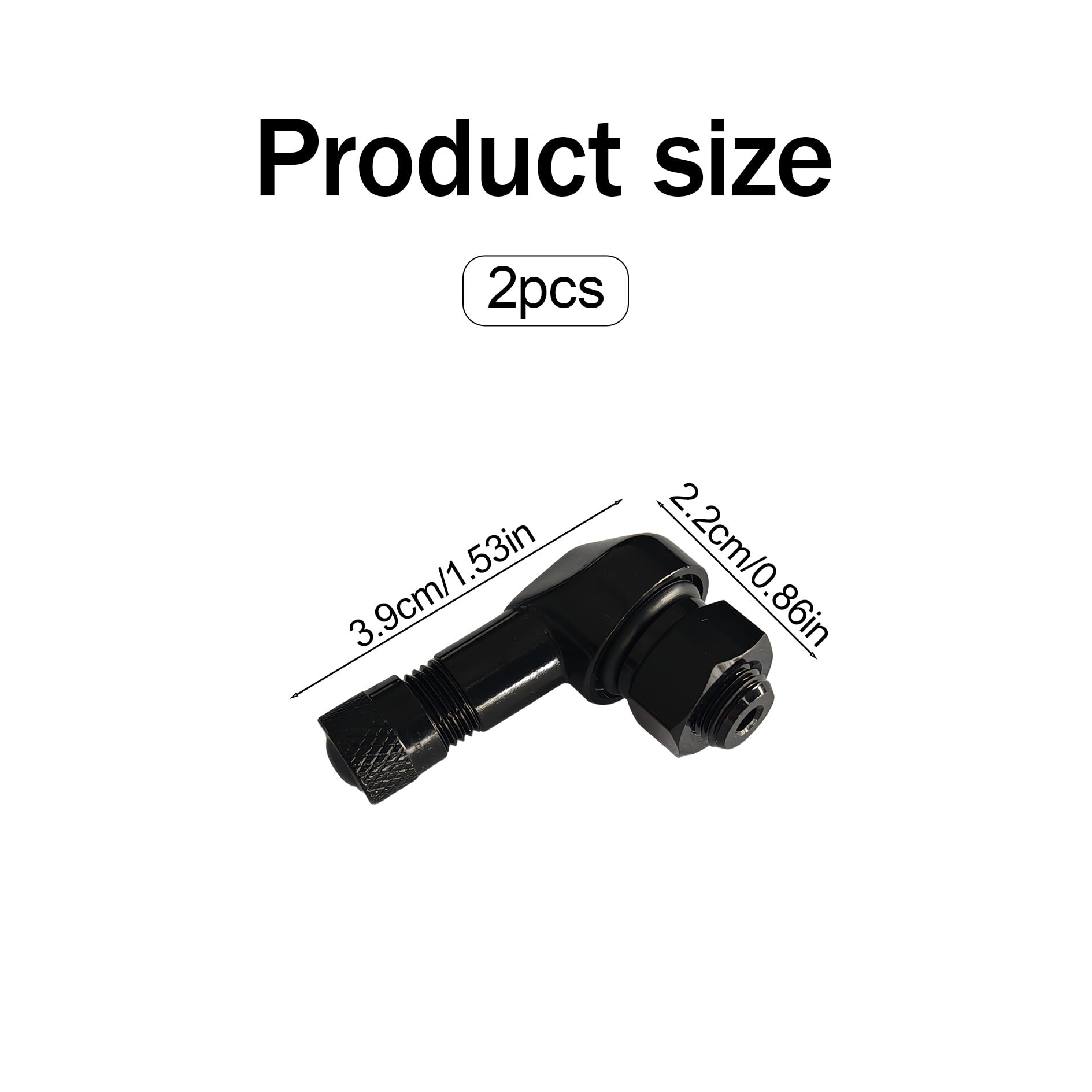 2 Pezzi Valvole Angolare per Motocicletta, Adattatore di Estensione Valvola 8,3 Mm per La Maggior Parte Pneumatici 90 Gradi per Pneumatici Moto Compatibili con Più Modelli