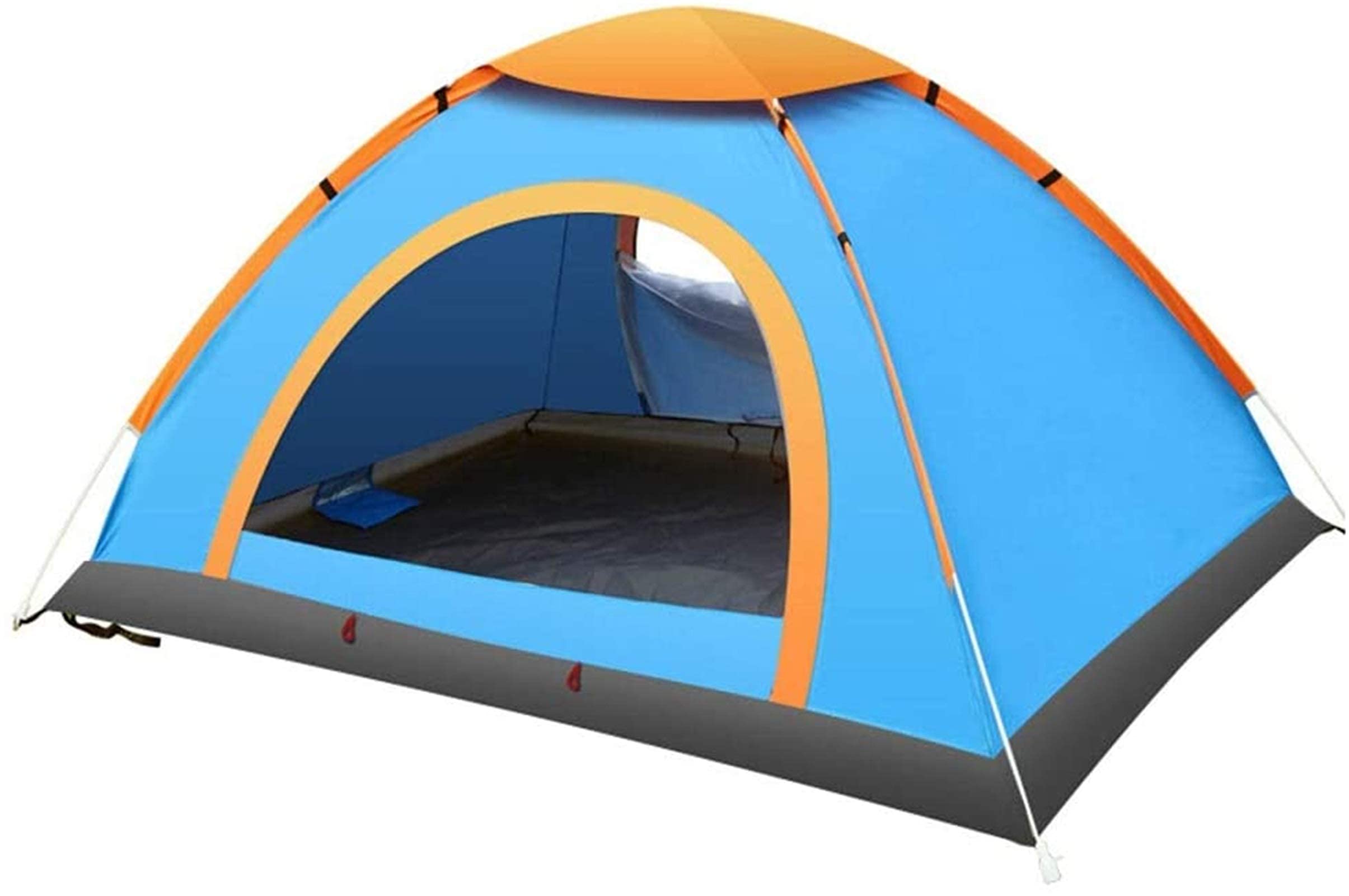 Tents for camping Tent Hand-throwing Open Tent 3-4 People Family Automatic Double Camping Rainproof Sunscreen Beach Tent Set for Backpacking Fishing (Color : Blue, Size : 3-4 people) GINOLEI