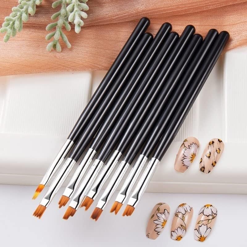 Nail Art Petal Brush Pen Gel Gradient Drawing Blooming Painting Manicure Tool Kit 8Pcs