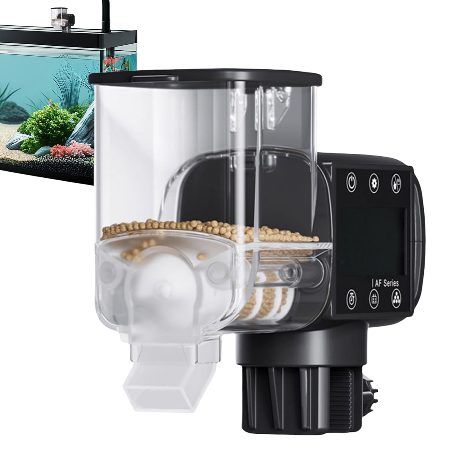 Alimentatore Per Acquario Distributore Di Mangime A Batteria Con Timer Per | Mangiatoia Per Acquario Con Timer Vacanza All'Aperto Casa Acquario Viaggi Brevi Quotidiani Appassionati