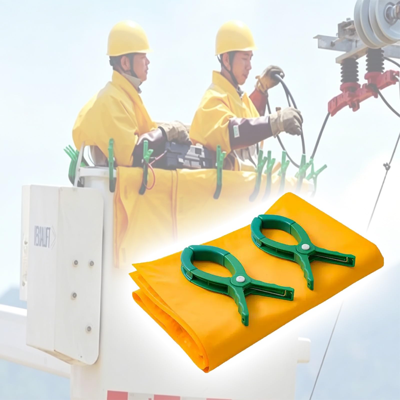 Qhzymx 0.4Kv Electrical Insulation Blanket, Anti-Electric Shock Eva Shielding Pad, Foldable Insulating Cloth Mat For Construction Maintenance(,1000X1000mm/39.4X39.4in)