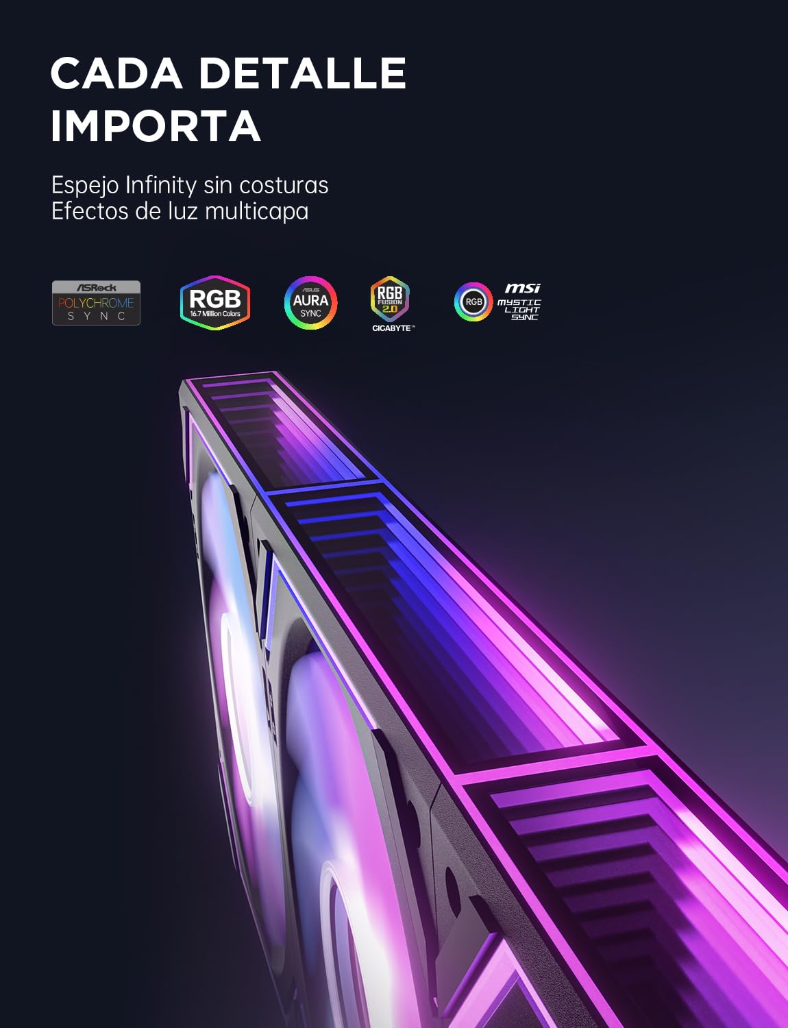 AsiaHorse DAWN Pro RGB - Ventilador inverso para PC, 120 mm, 3 unidades, ARGB Daisy Chain, Infinity Mirror, HDB, 2 m³, 1850 rpm, 2,6 mmH2O, 4 pines PWN, 3 pines ARGB de 5 V, Asus Aura ASRock GIGABYTE