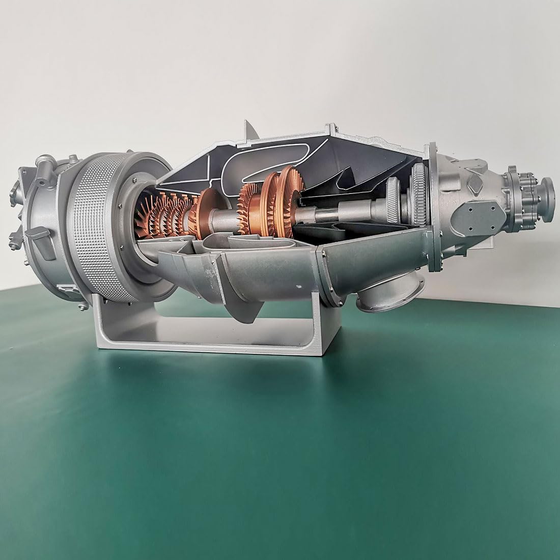 Turboprop Motor Flugzeug Triebwerk Modell 3D-Druck Jet Flugzeugmotor Modell Ideal für Mechanische Experimente, Desktop-Modellbau, Hobbyisten & Autoliebhaber- 100+ Teile