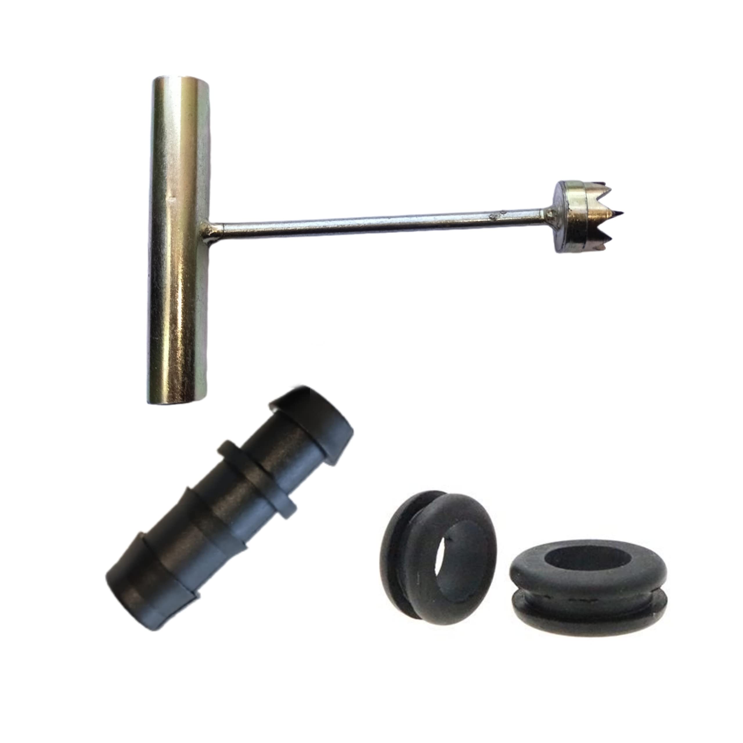 Drip Irrigation 16MM Drill Bit Rubber Grommet Start Connector for 16mm take Off PVC Pipe Hose Joiners Set of Type (Set TYPE-25 PIC / 16 MM Drill BIT-1)