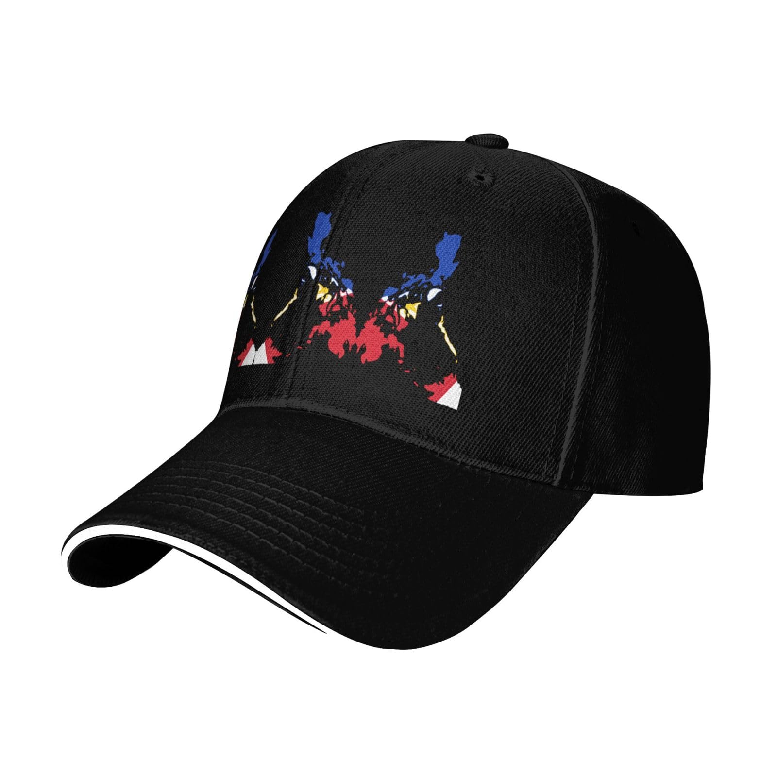 QAZWZML Map and Flag of the Philippines Patterned Curved Brim Black Baseball Cap, Adjustable Hiking hat, can be Used as a Sun hat.
