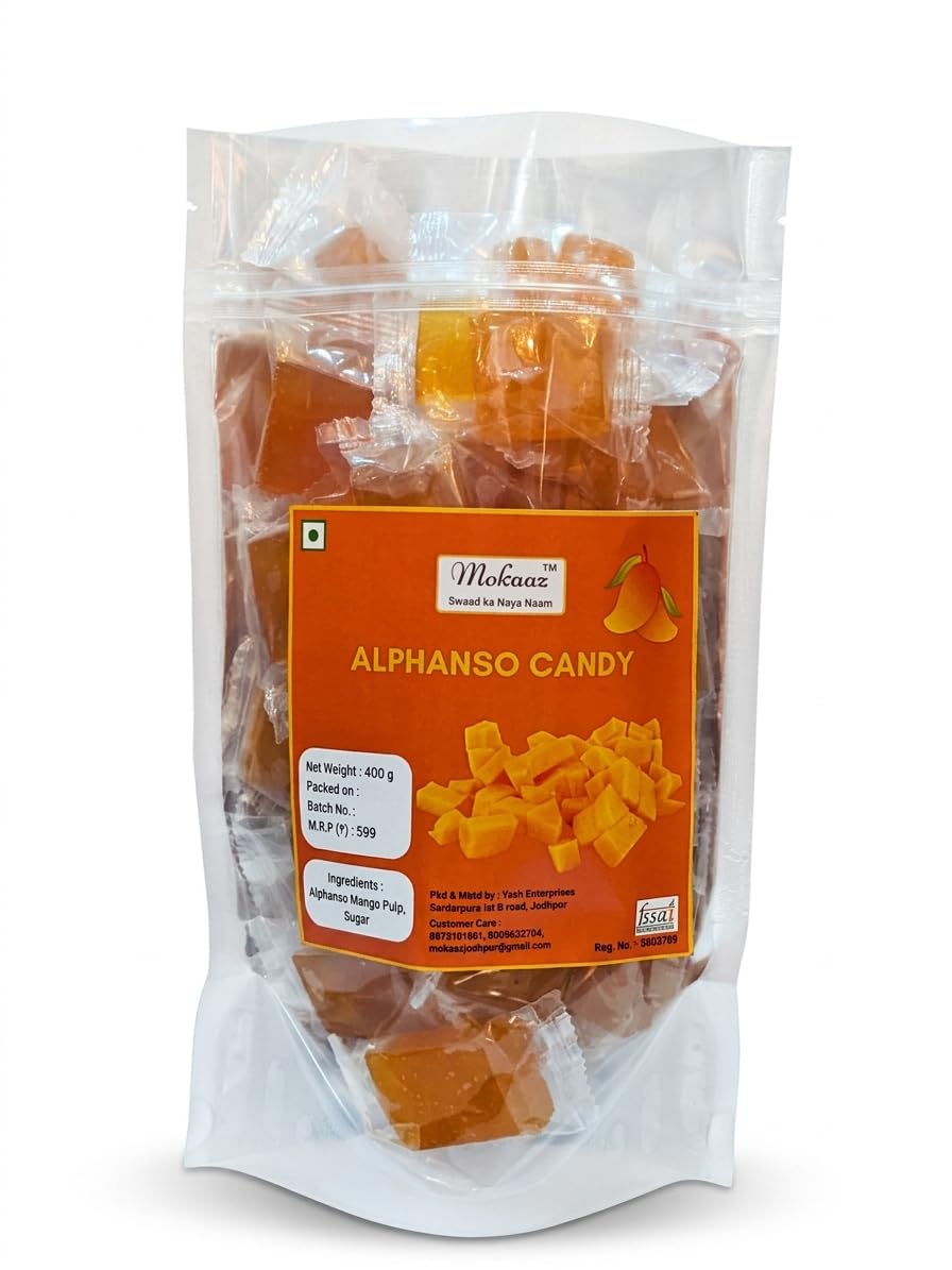 Mokaaz Alphanso Mango Candy, Traditional Aam Toffee, Individually Wrapped, Made with Mango Pulp, 400g-picture-15