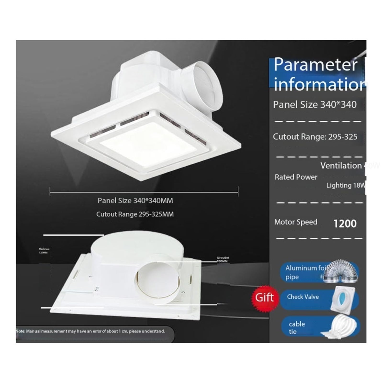 Illuminazione Aspiratore, Bagno Silenzioso Ventilatore Scarico