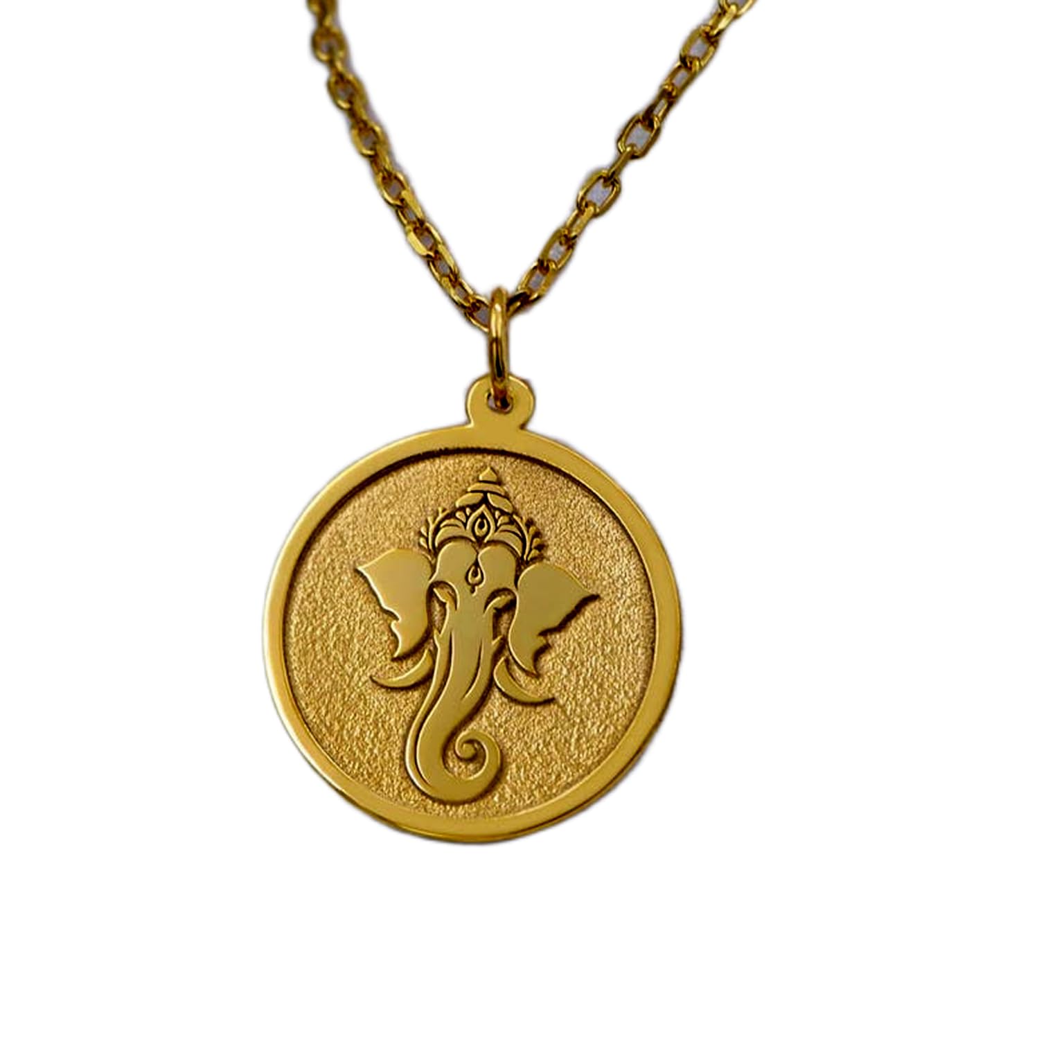 Collier argent 925 LKBEADS et pendentif divinité hindoue aux finitions or