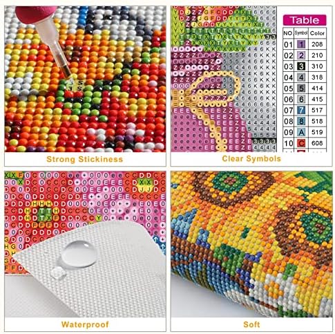 MXJSUA 5D Diamond Painting Kits for Adults, 5D Diamond Art Kits Adults Flowers, Full Drill Diamond Painting Valentine's Day Flowers Gem Painting Diamond Painting Flowers Kits Home Wall Decor 30x40 CM
