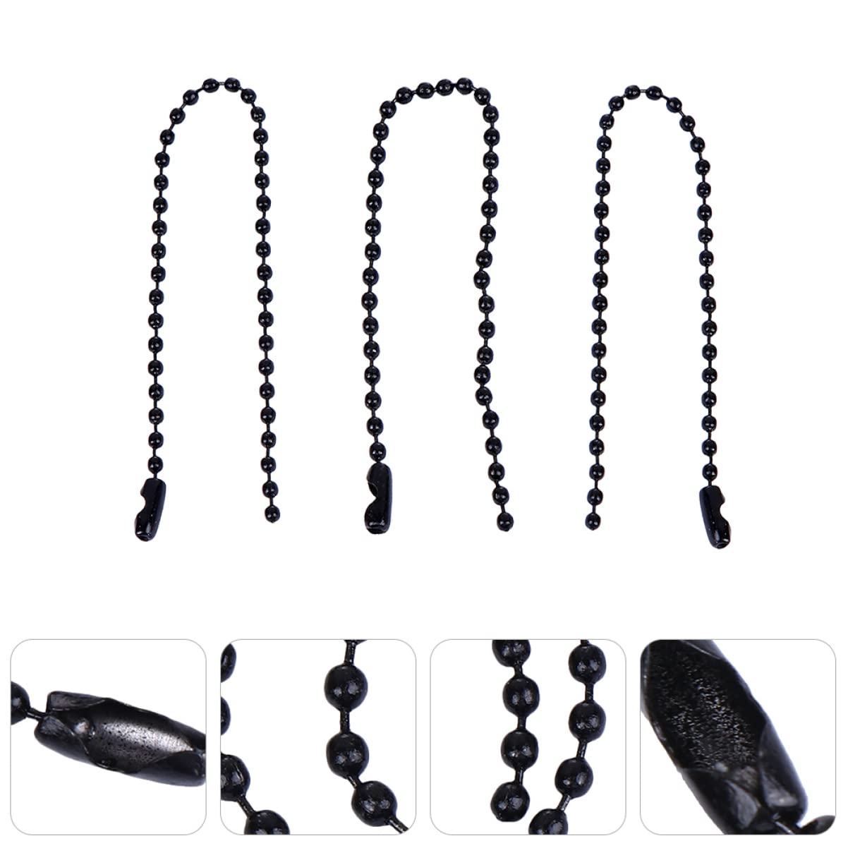 100 Catene In Ferro Con Perlina E Connettore - Per Portachiavi, Tags E DIY - Foto 12