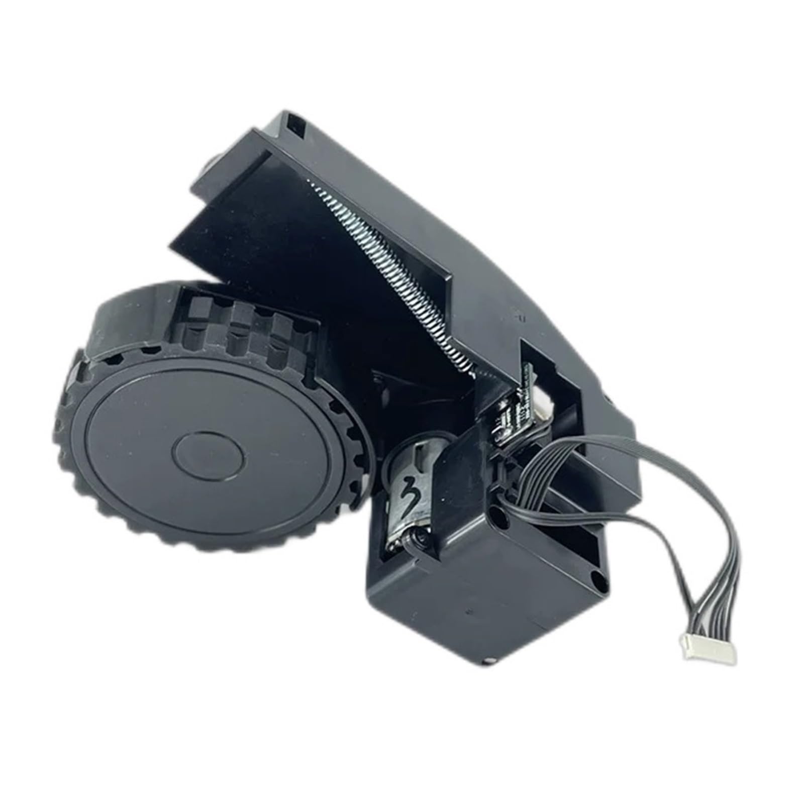 LMRXOFE Robot Vacuum Travel Wheel Module,Compatible For IMILAB,V1 Robot Vacuum Cleaner Replament Spare Parts(Black R)