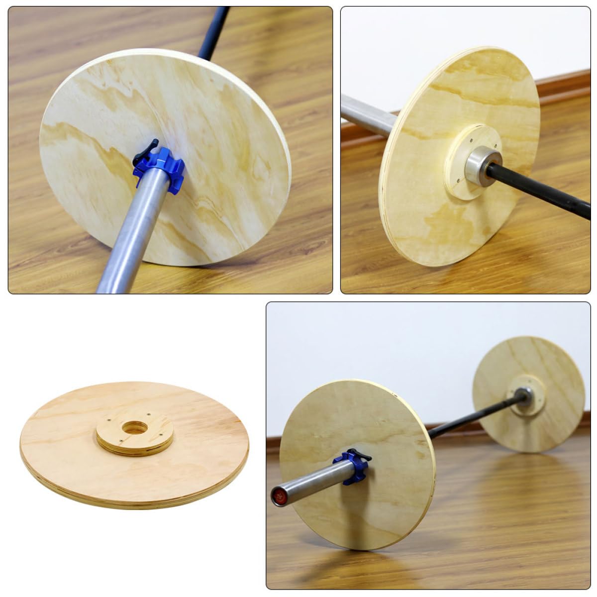Placas Peso de Madera para Mancuernas Deportivas, Diseño Práctico para Ejercicios Diarios y Recuperación Física