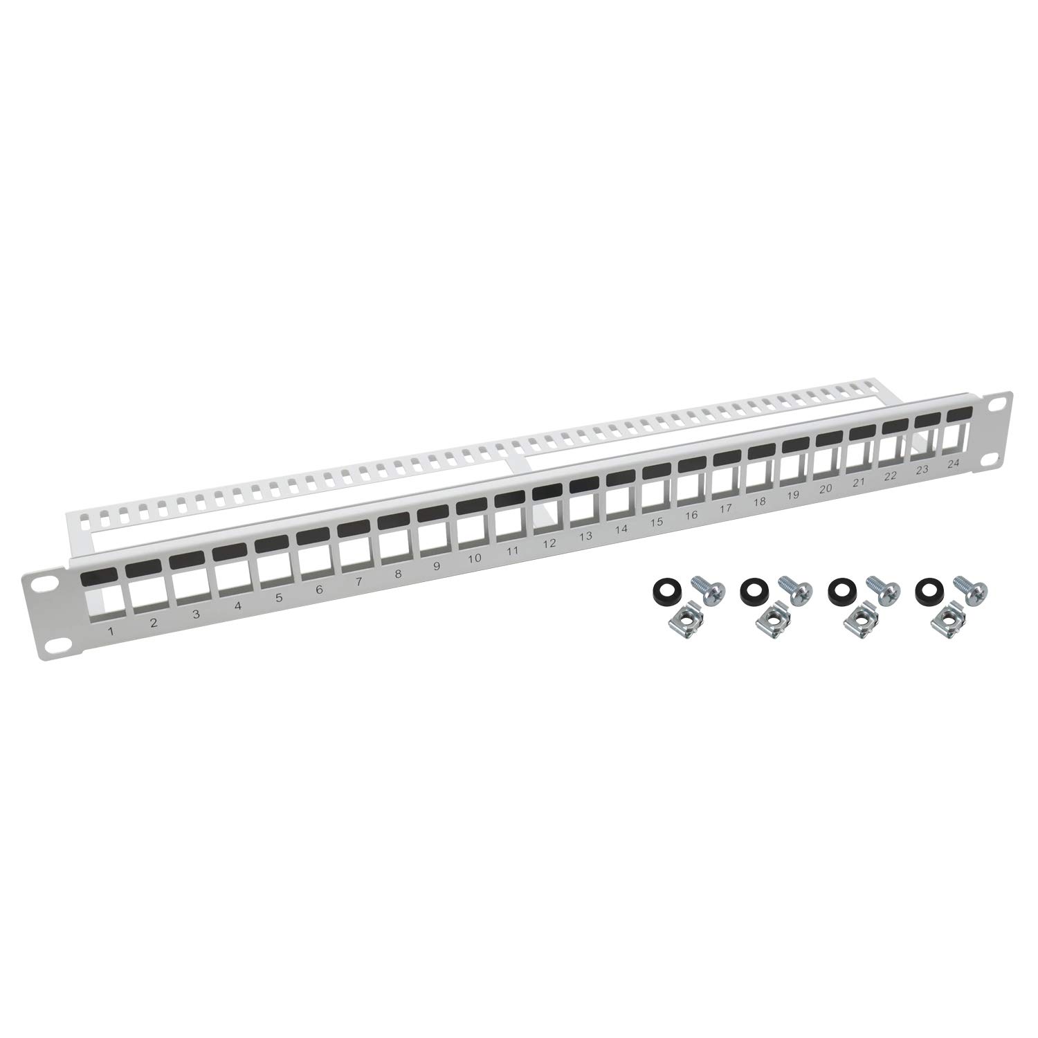 Panneau De Brassage HMF 19" - 24 Ports RJ45 - 1U - Pour Armoire Serveur
