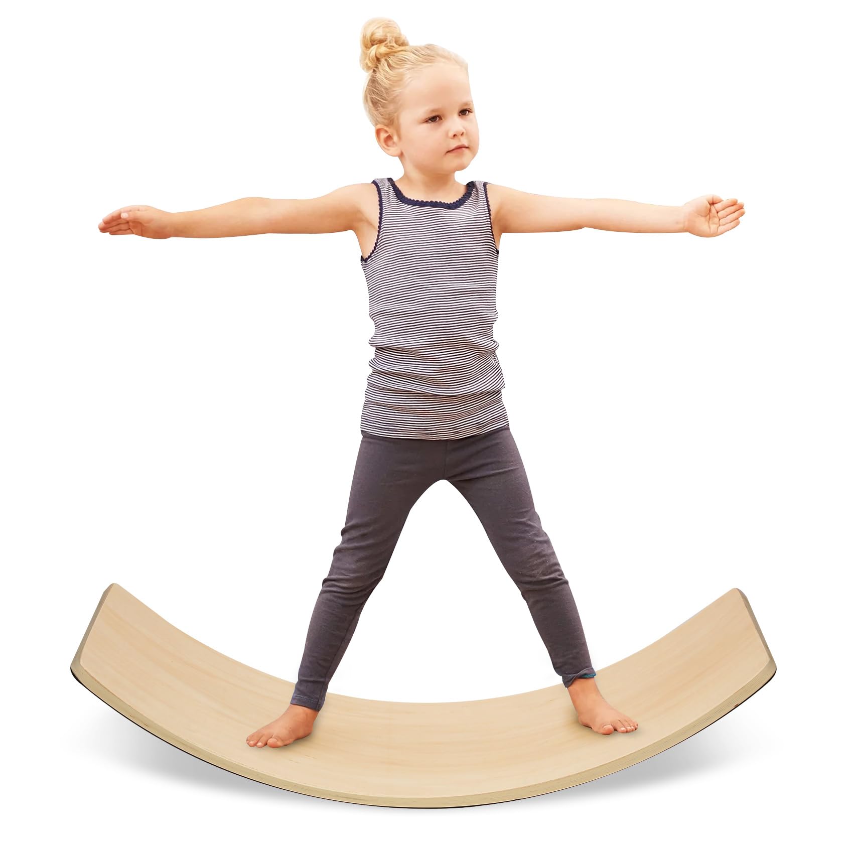 木製バランスボード Amazon | FERUERW 木製バランスボード 35インチ ゆらゆらボード 子供