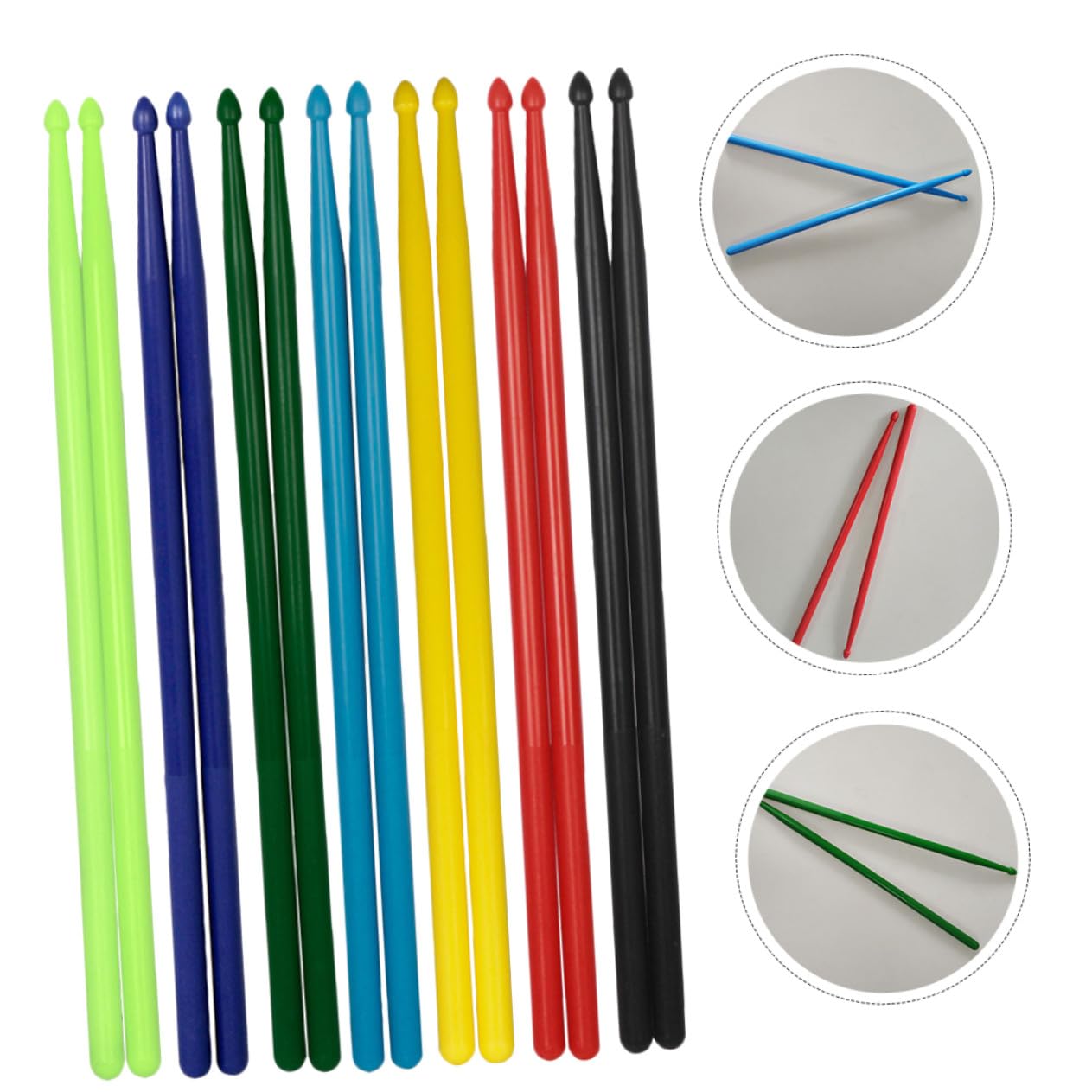 GALPADA 7 Paar 5a Nylon Drumsticks für Anfänger und Amateure Leichte Schlagzeug Stäbe mit Perfektem Gewicht und Langlebigem Material für Zuhause und Schule