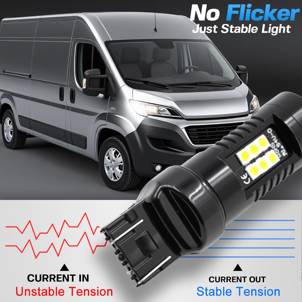 NSLUMO LED-lampa 7443 W21/5W 3030 SMD 800 LM 6000K För