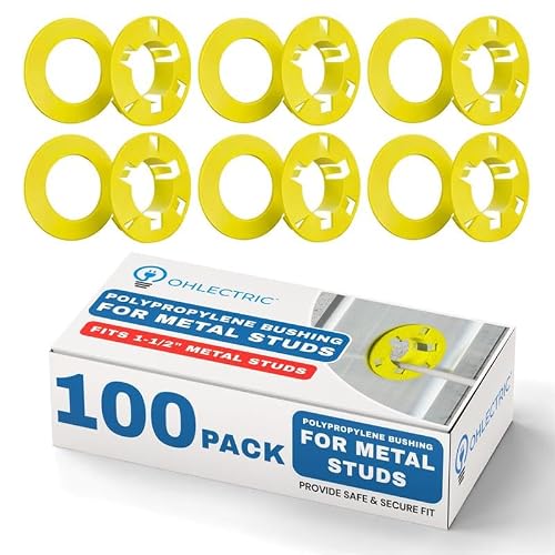 OHLECTRIC Polypropylene Stud Bushing 2x4 in, Grommet Protector
