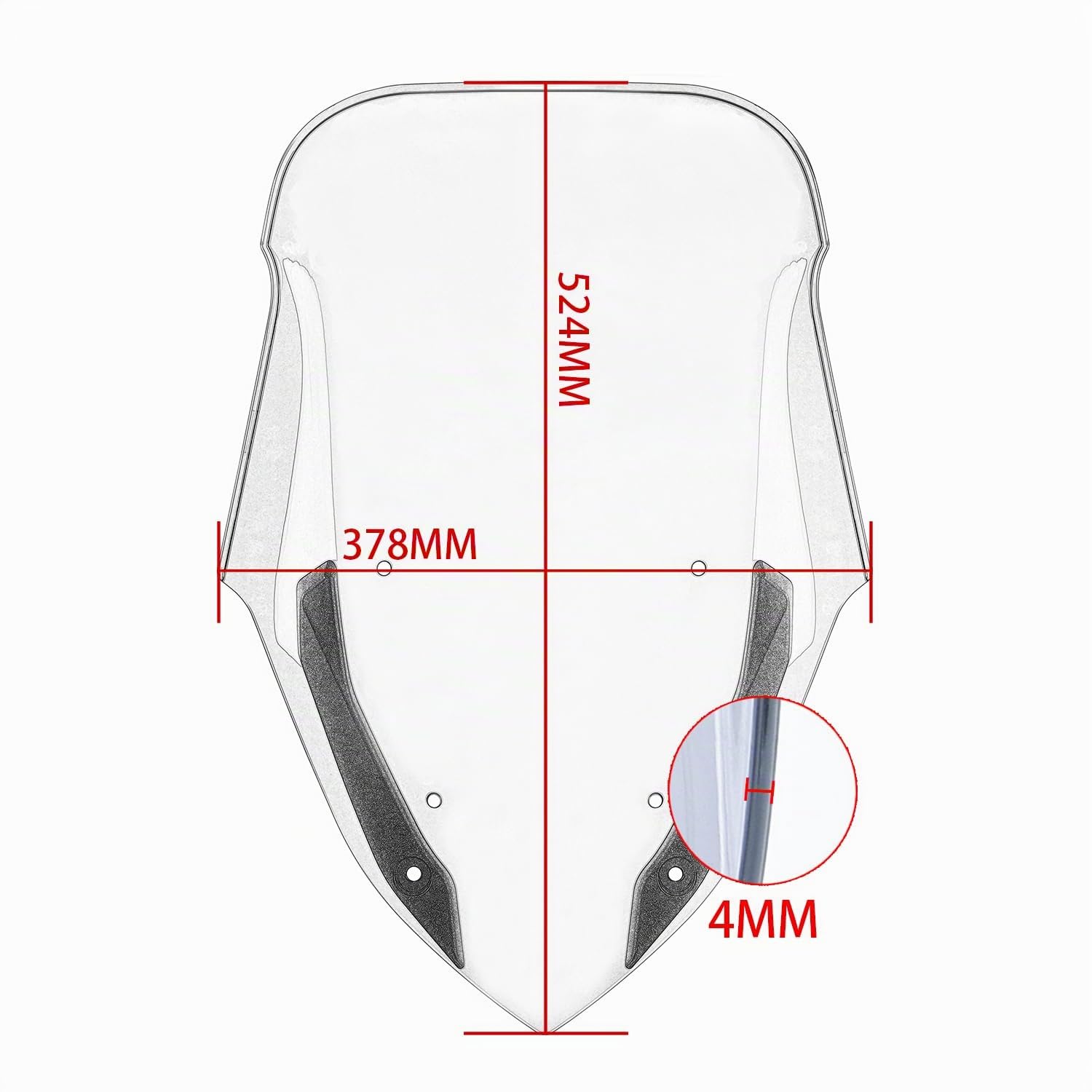 Pare-Brise pour NMAX 125 155 NM-X 2021 2022 2023 2024 Moto Bulle Touring Déflecteur - Noir