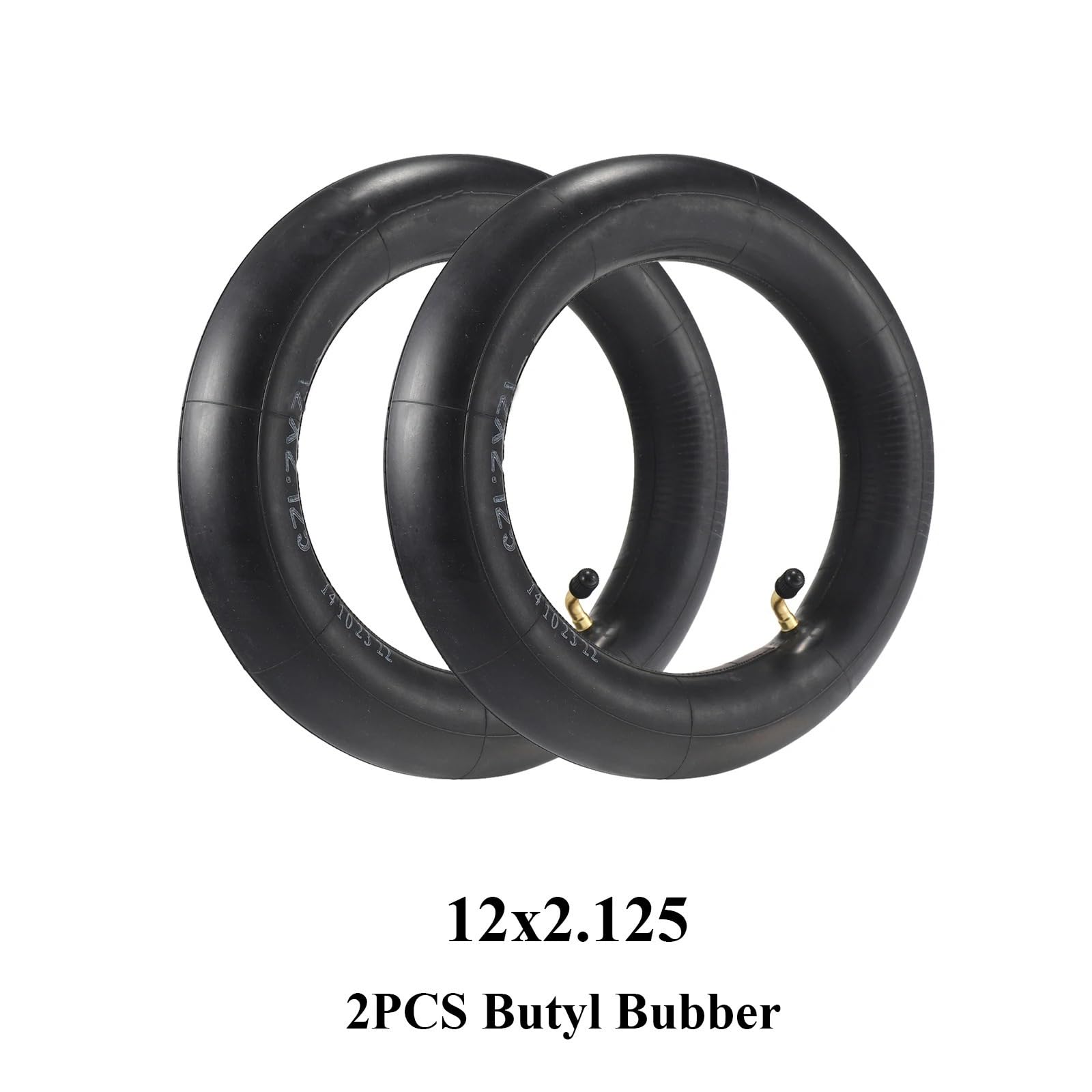 Piezas de motos Cámara de aire de butilo de 12 pulgadas y 12 x 2,125 pulgadas, cámara de 12 x 2,125 pulgadas para muchos scooters eléctricos de gas, bicicletas eléctricas plegables, neumático interior